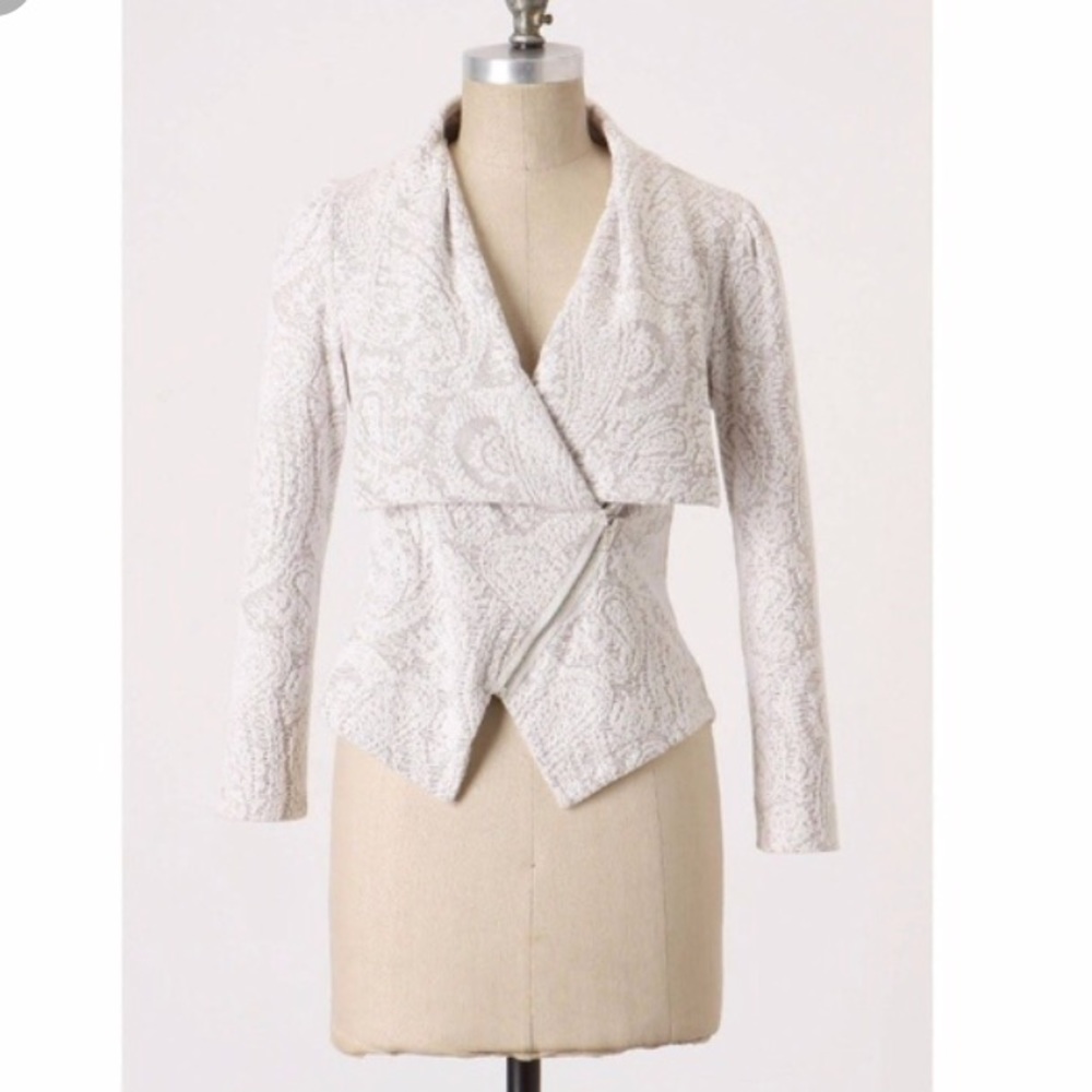 ANTHRO MOTH LACE BROCADE JACKET SIZE MEDIUM